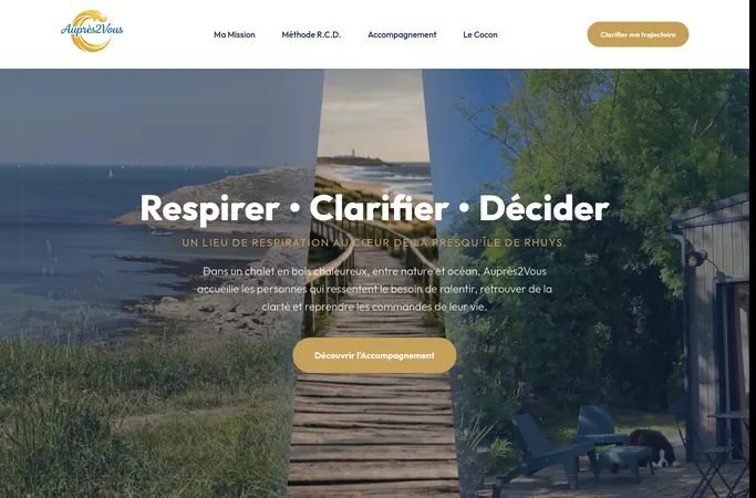 Preview of the home page of aupres2vous.com