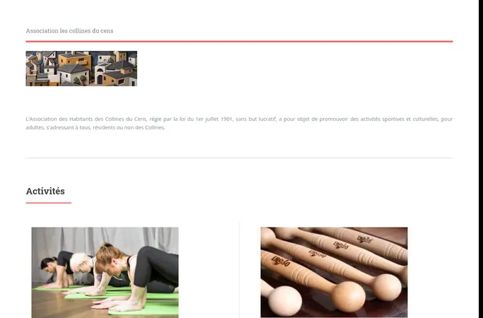 Preview of the home page of collinesducens.fr