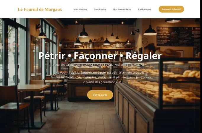 Preview of the home page of demo-boulangerie.agentwealthy.com
