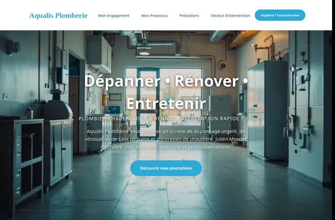 Preview of the home page of demo-plombier.agentwealthy.com
