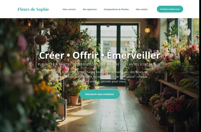 Preview of the home page of fleurs-de-sophie-nantes.agentwealthy.com